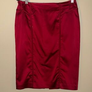 White House Black Market Women’s Red Pencil Skirt Size 8